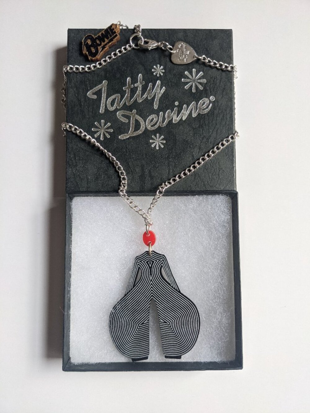 Tatty Devine x David Bowie Ziggy Suit necklace Kansai Yamamoto Aladdin Sane